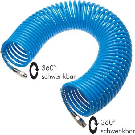 Exemplary representation: Polyamide spiral hose (radial outlet)