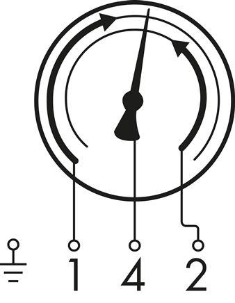 Symbole de commutation: Contact double N° 21: Le 1er contact s’ouvre, le 2ème contact se ferme en cas de dépassement de la valeur de consigne