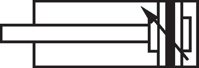 Schematic symbol: adjustable end position damping